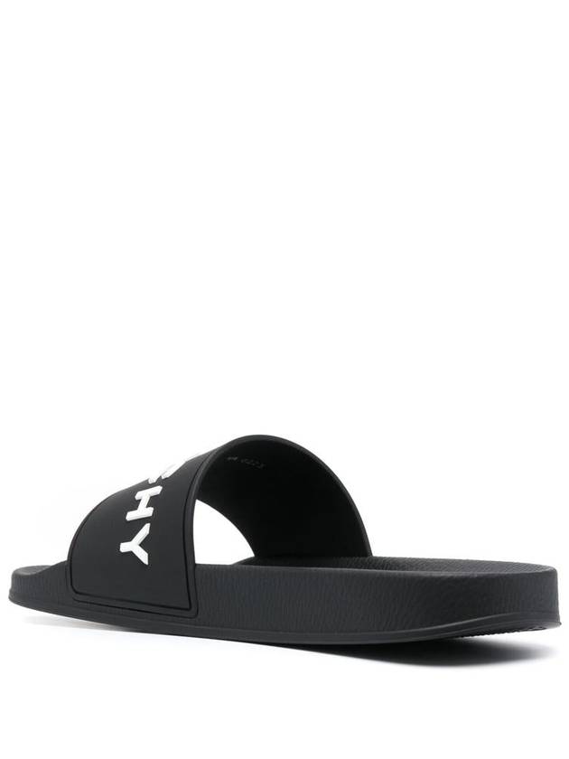 Logo Rubber Slide Slippers Black - GIVENCHY - BALAAN 4