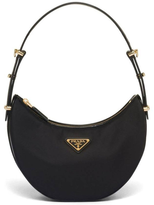 Arque Re-Nylon Leather Shoulder Bag Black - PRADA - BALAAN 2