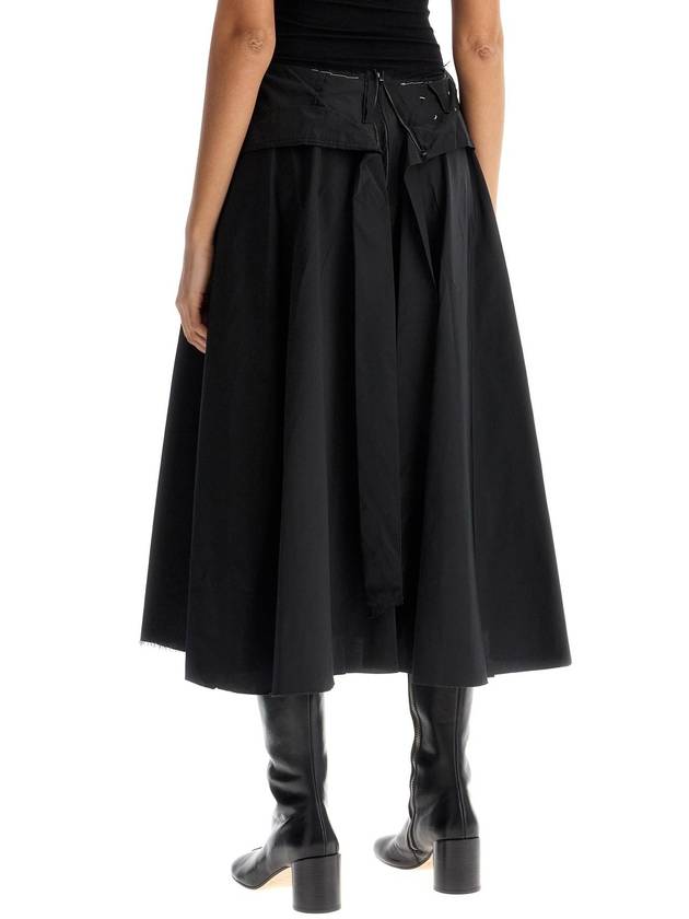 Women s Taffeta Midi A Line Skirt Black - MAISON MARGIELA - BALAAN 4