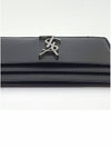 Monogram Card Case in Smooth Leather Black - SAINT LAURENT - BALAAN 9