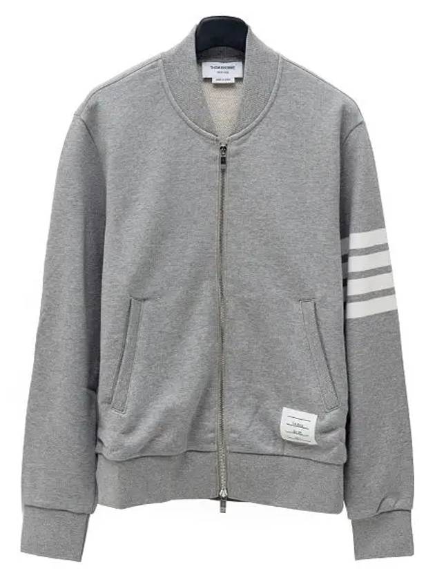 4 Bar Engineered Bomber Jacket Light Grey - THOM BROWNE - BALAAN.