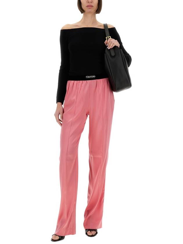 Silk Straight Pants PAW397FAX881 - TOM FORD - BALAAN 3