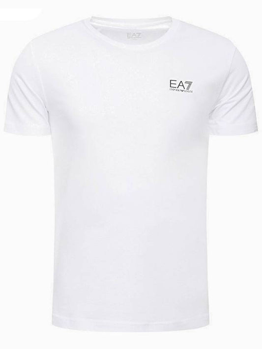 Logo Cotton Short Sleeve T-Shirt White - EMPORIO ARMANI - BALAAN 1