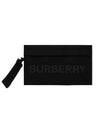 Logo Print Nylon Clutch Bag Black - BURBERRY - BALAAN 1