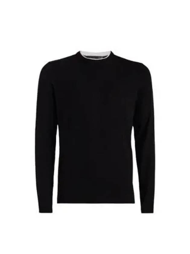 Men s Merino Wool Blend Crew Neck Knit GMS000002 ONYX - G/FORE - BALAAN 1