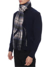 Men s V Logo Check Wool Cashmere Muffler 5Y2ER033 AFM ZJA 24F - VALENTINO - BALAAN 4