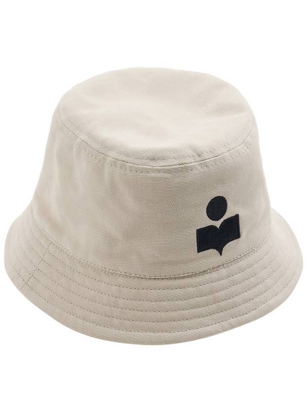 Haley Embroidered Logo Bucket Hat Ivory - ISABEL MARANT - BALAAN 5