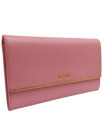 Women s 1MH311 Pink Saffiano Leather Clutch - PRADA - BALAAN 2