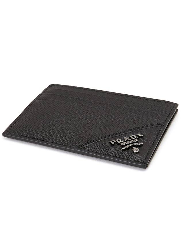 Saffiano Leather Card Wallet Black - PRADA - BALAAN 4