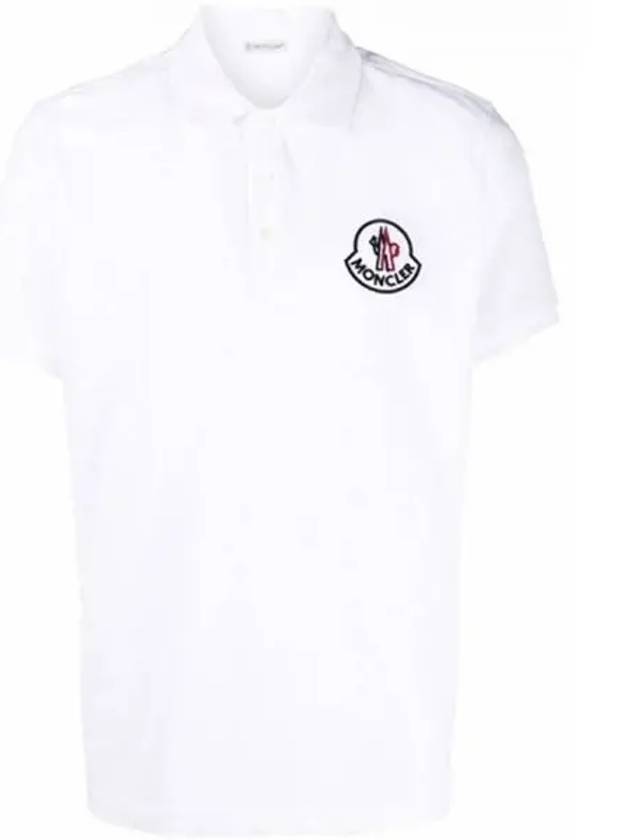 8A00004 84556 001 Logo embroidery polo t shirt white men s TJ 271142 - MONCLER - BALAAN 1