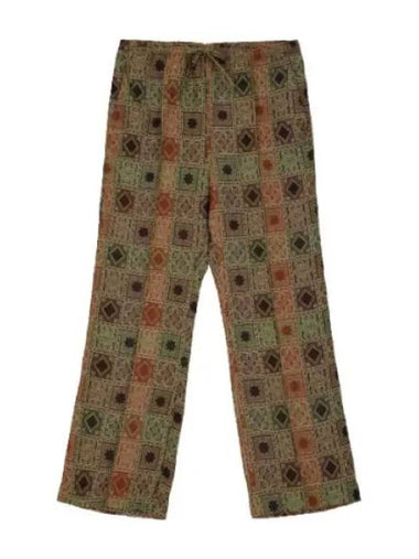 India String Bootcut Pants Rust Navy Green - NEEDLES - BALAAN 1