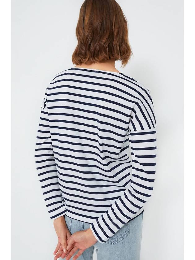 Minquire Drop Oversized Striped Sailor Long Sleeve T-Shirt Marine - SAINT JAMES - BALAAN 3