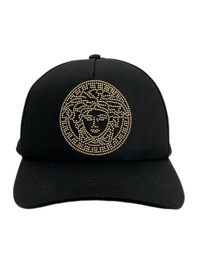 Gold Stud Medusa Ball Cap Black - VERSACE - BALAAN 2