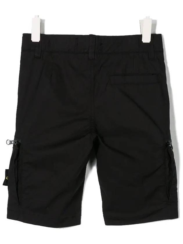 Kids Waffen Cargo Shorts Black 7016L0310 V0029 - STONE ISLAND - BALAAN 3