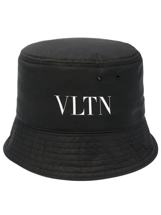 VLTN Logo Bucket Hat Black - VALENTINO - BALAAN 2