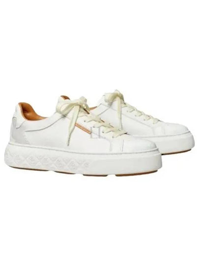 Ladybug Leather Low Top Sneakers White - TORY BURCH - BALAAN 2