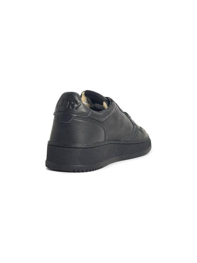 Autry 'Medialist' Black Leather Sneakers - AUTRY - BALAAN 3