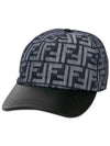 FF Jacquard Denim Ball Cap Dark Blue - FENDI - BALAAN 4