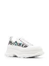 Tread Slick Logo Graffiti Low Top Sneakers White - ALEXANDER MCQUEEN - BALAAN 4