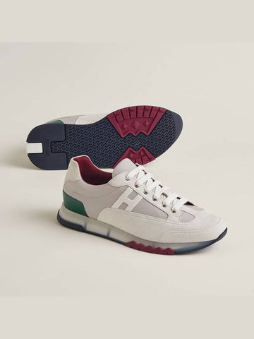 Trail Sneakers Calfskin Gray Multi - HERMES - BALAAN 1