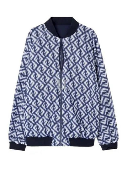 FF Motif Reversible Nylon Bomber Jacket Blue - FENDI - BALAAN 2