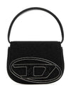 1DR XS Glitter Fabric Shoulder Bag Black - DIESEL - BALAAN 1