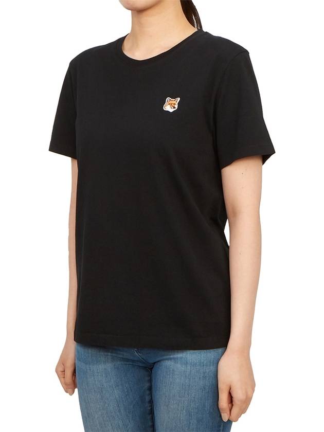 Fox Head Patch Regular Short Sleeve T-Shirt Black - MAISON KITSUNE - BALAAN 3