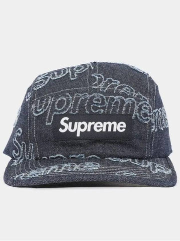 patch logo lasered denim camp cap FW24H25 NAVY - SUPREME - BALAAN 1