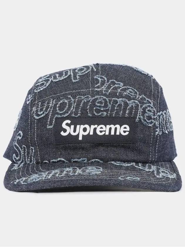 patch logo lasered denim camp cap FW24H25 NAVY - SUPREME - BALAAN 2