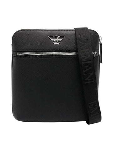 Eco Leather Messenger Bag Black - EMPORIO ARMANI - BALAAN 1