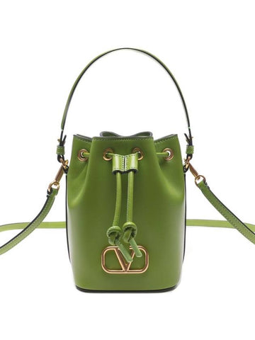 Women's V Logo Bucket Shoulder Bag - VALENTINO - BALAAN 1