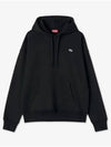 S Rob Doval PJ Logo Patch Hoodie Black - DIESEL - BALAAN 2