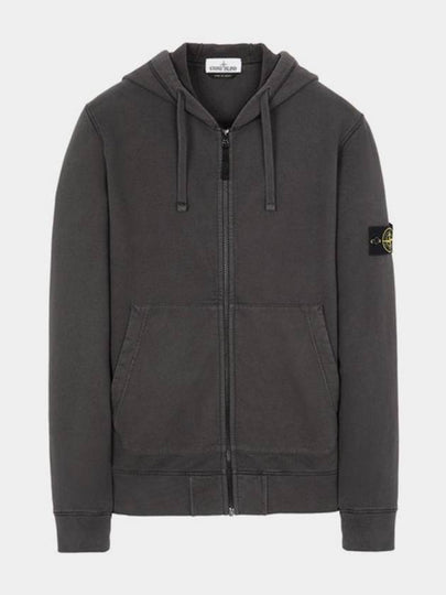 Wappen Logo Zip Up Hoodie Charcoal - STONE ISLAND - BALAAN 2