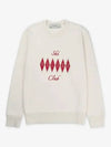 Embroidered Lettering Cotton Crew Neck Sweatshirt White - GOLDEN GOOSE - BALAAN 2