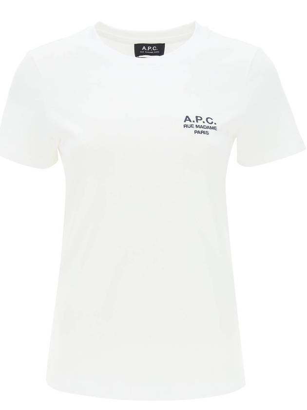 Denise Embroidered Short Sleeve T-shirt White - A.P.C. - BALAAN 2