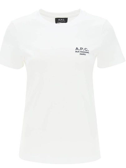 Denise Embroidered Short Sleeve T-shirt White - A.P.C. - BALAAN 2