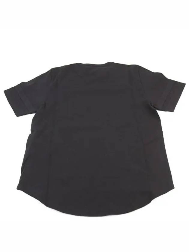 Women's University Logo Printing Short Sleeve T-Shirt Black - SAINT LAURENT - BALAAN.