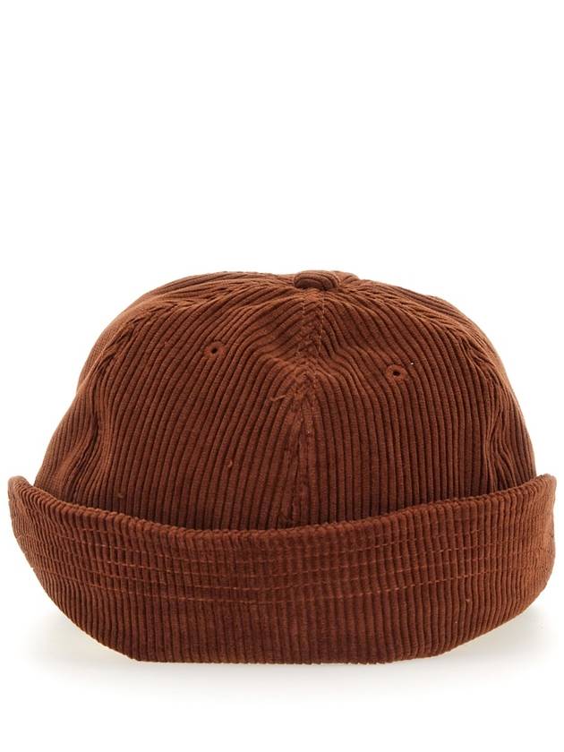 Embroidered Logo Corduroy Ball Cap Brown - BARACUTA - BALAAN 4