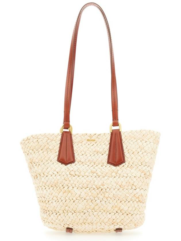 Panierm Straw Tote Bag Red Beige - MAX MARA - BALAAN 2