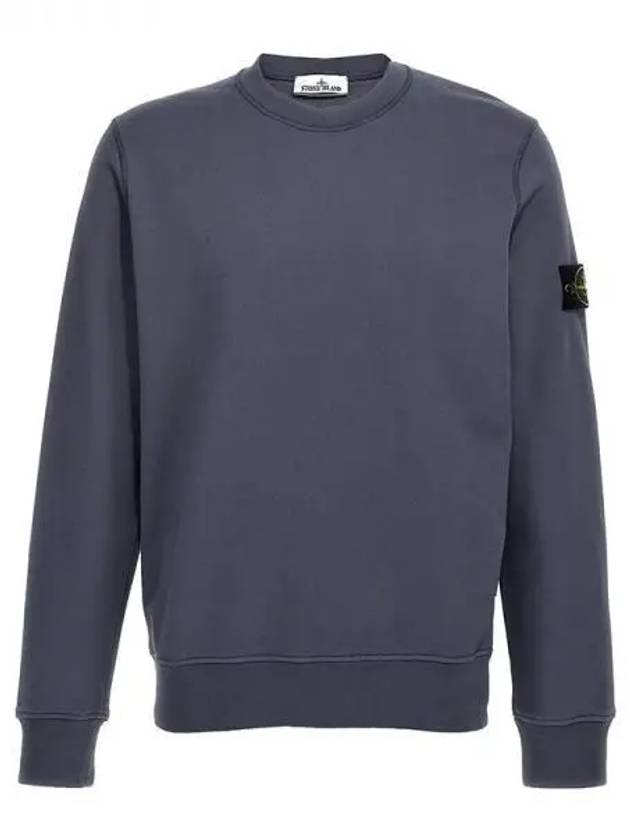 Compass Patch Cotton Sweatshirt Light Blue - STONE ISLAND - BALAAN 2