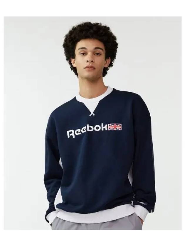 Union Jack color scheme sweatshirt navy - REEBOK - BALAAN 1