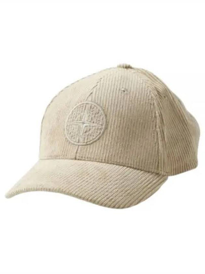 99662 Panel Organic Cotton Corduroy Ball Cap Beige - STONE ISLAND - BALAAN 2