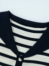 Sailor Collar Striped Cardigan - CALLAITE - BALAAN 3