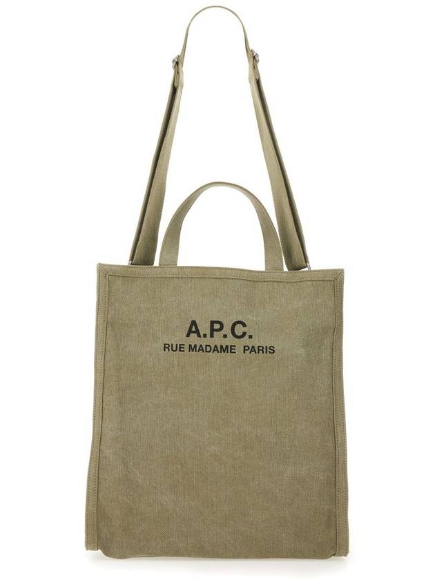 Recovery Logo Printing Cotton Tote Bag Khaki - A.P.C. - BALAAN 3