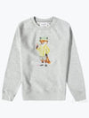 Dressed Fox Print Sweatshirt Light Grey Melange - MAISON KITSUNE - BALAAN 2