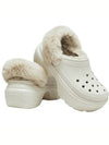 Stomp Lined Clog Fur Sandals White - CROCS - BALAAN 2