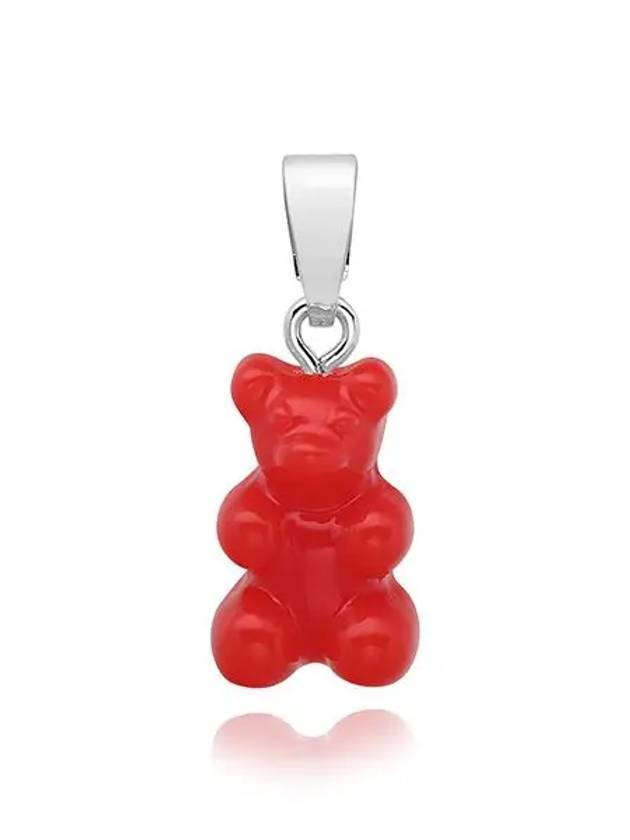 Nostalgia Bear Classic Sangria silver pendant charm - CRYSTAL HAZE - BALAAN 1