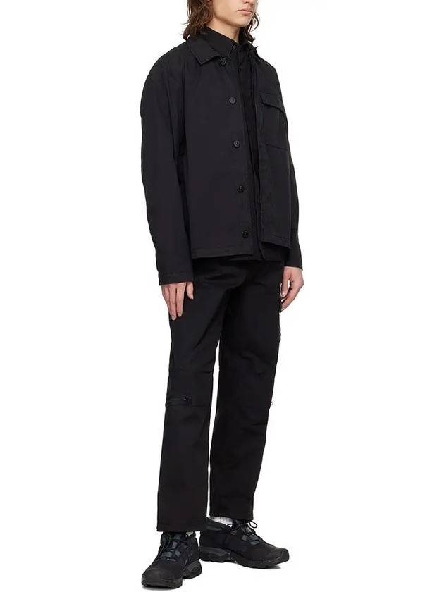 Tela Mock Neck Zip-up Jacket Black - STONE ISLAND - BALAAN 6