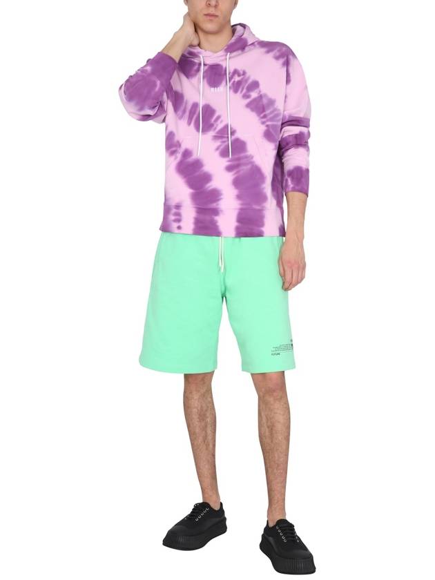 logo tie-dye hood lilac - MSGM - BALAAN 3