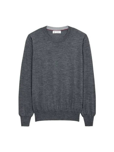 10 epoint Men s Cashmere Wool Crew Neck Pullover Dark Gray 271800 - BRUNELLO CUCINELLI - BALAAN 1